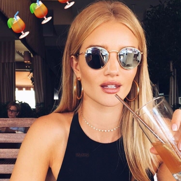 RayBan (Store Display) Round Metal Reflective Silver RB3447 Mirror - Picture 12 of 14